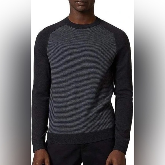 Ted Baker London Gray & Black Crewneck Sweater | Medium (3) - Picture 2 of 12